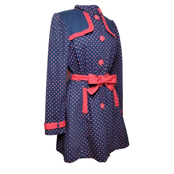 FENCHURCH Women's Youth Polka Dot Trench Coat - Picture 2 of 10